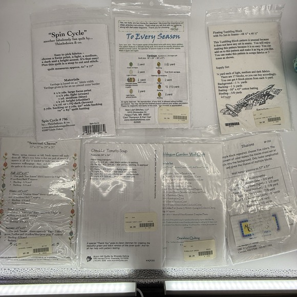 Lot of 7 Crafts Patterns QUILTING Quilts Vintage Unused Mix - Picture 8 of 11